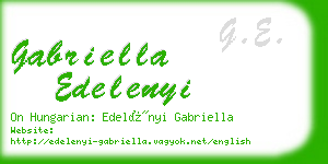 gabriella edelenyi business card